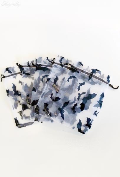 Fledermaus Organza-Zugbeutel